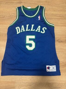 Champion Dallas Blue & Green NBA Jersey #5